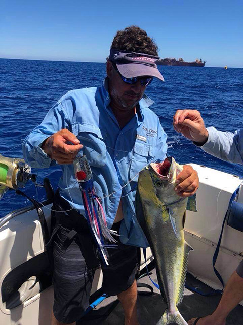 ANGLER: Scott MacGowan SPECIES: Mahi Mahi WEIGHT: 2.5kg LURE: 15" JB XL Dingo.